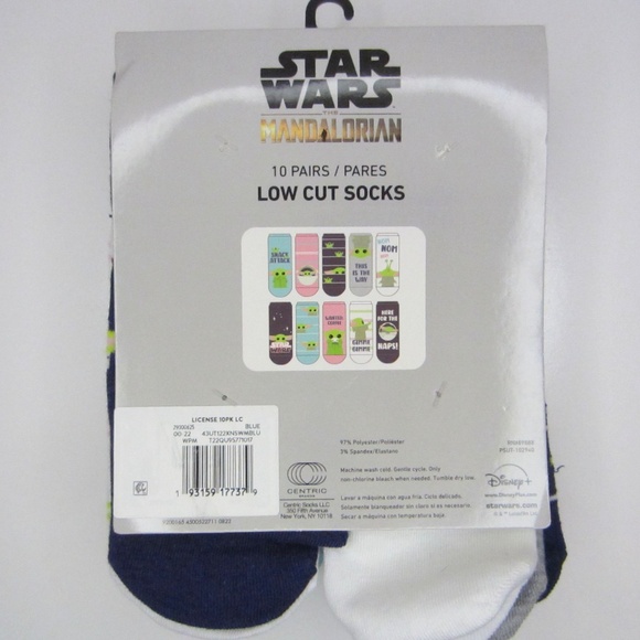 Disney Star Wars The Mandalorian Low Cut Women's Socks 10 Pairs Size 4-10 - Picture 2 of 3